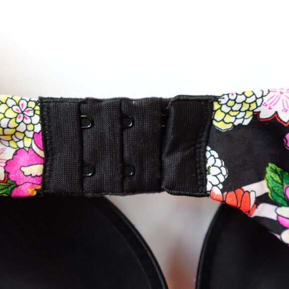 Victoria's Secret Very Sexy Push-up Plunge Bra 36D Underwire Black Floral Sexy - Picture 5 of 9